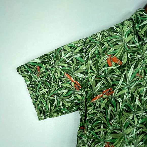 Gap Shirt Tag Size XXL (14-16) Juniors Tropical Bugs Short Sleeve Collared - Picture 6 of 12